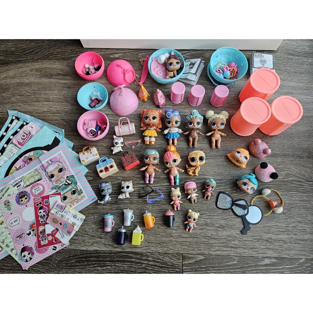 LOL Surprise Doll Lot Bags Bottles Clothes Shoes Charms Posters Loose Heads